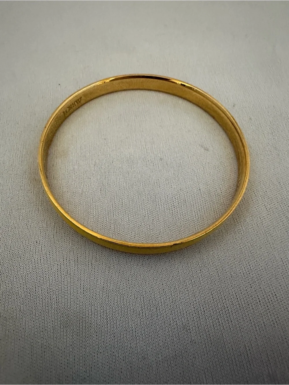 J. Crew Yellow Enamel Bangle with Gold Trim